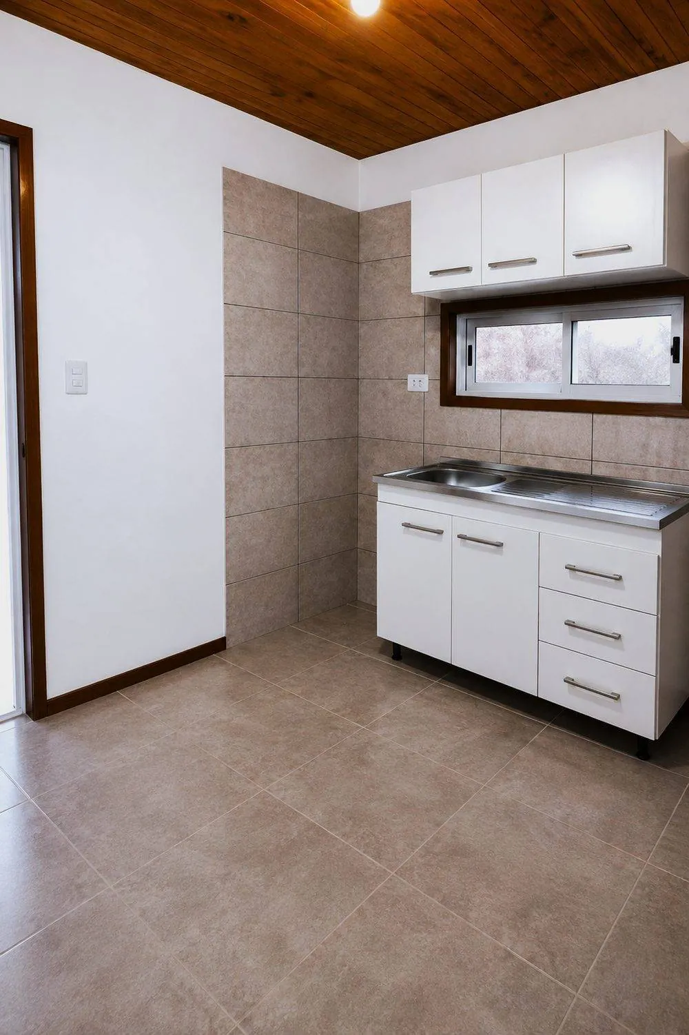 Cocina con revestimiento